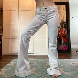 7 Brand White Flared Jeans